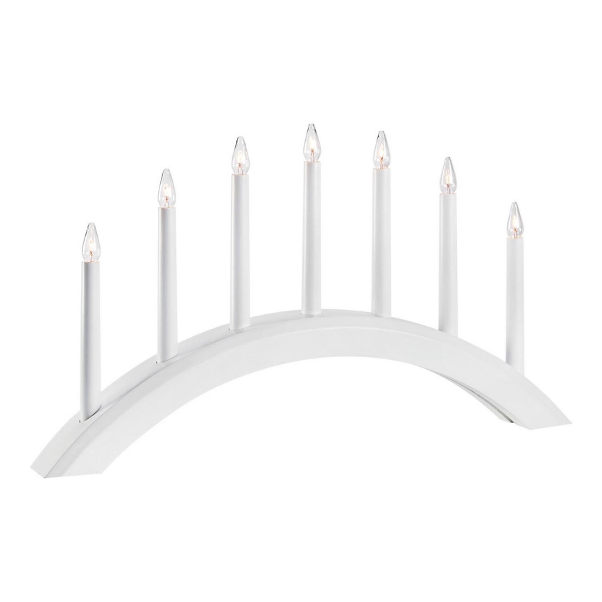 Markslöjd 705953 - Castiçal de Natal AVENTO 7xE10/3W/230V branco