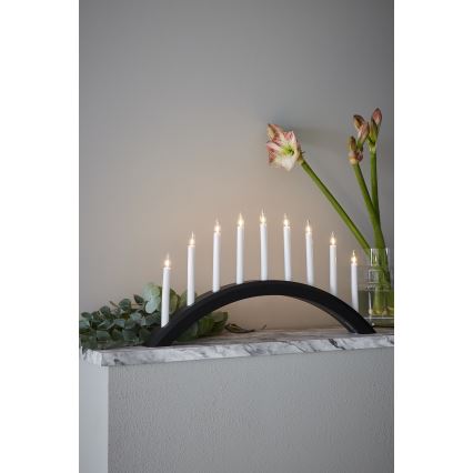 Markslöjd 705957 - Castiçal de Natal AVENTO 9xE10/3W/230V preto