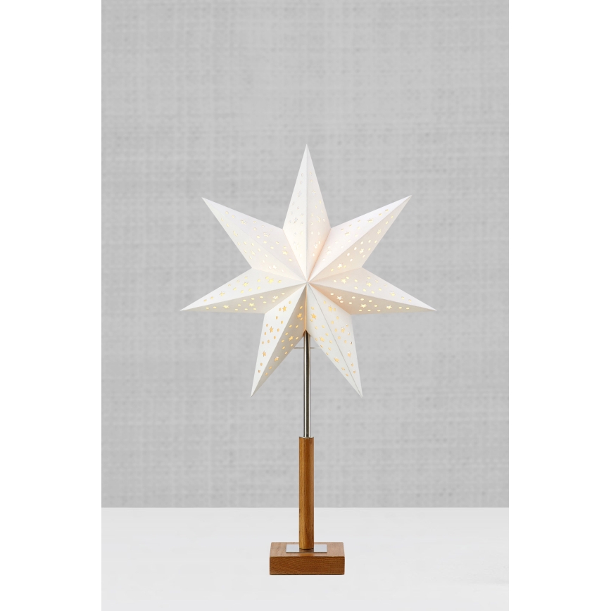 Markslöjd 706041 - Decoração de Natal SOLVALLA 1xE14/25W/230V 35 cm branco/carvalho