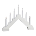 Markslöjd 706051 - Candelabro de Natal LED EVELIN 7xLED/0,06W/6xAA branco