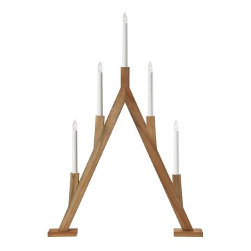 Markslöjd 706161 - Castiçal de Natal BJURFORS 5xE10/3W/230V castanho