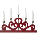 Markslöjd 706211 - Candelabro de Natal ENEBY 5xE10/3W/230V vermelho/latão