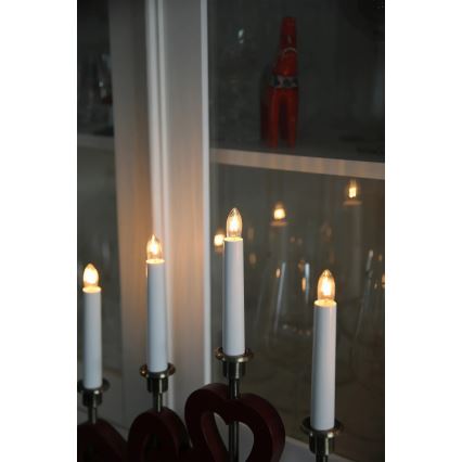 Markslöjd 706211 - Candelabro de Natal ENEBY 5xE10/3W/230V vermelho/latão