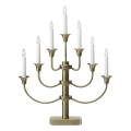 Markslöjd 706282 - Candelabro de Natal GYLLING 7xE10/3W/230V latão