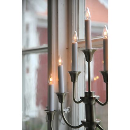 Markslöjd 706282 - Candelabro de Natal GYLLING 7xE10/3W/230V latão