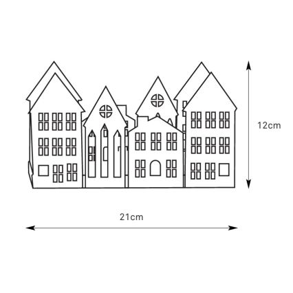 Markslöjd 706365 - LED Castiçal de Natal YORK 3xLED/0,1W/1xCR2032 cinzento