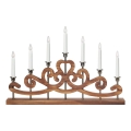 Markslöjd 706428 - Castiçal de Natal NIGHTFALL 7xE10/3W/230V castanho/latão