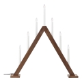 Markslöjd 706468 - Castiçal de Natal ARIELE 7xE10/3W/230V pinho/marrom