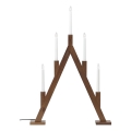 Markslöjd 706471 - Castiçal de Natal BJURFORS 5xE10/3W/230V pinho/castanho