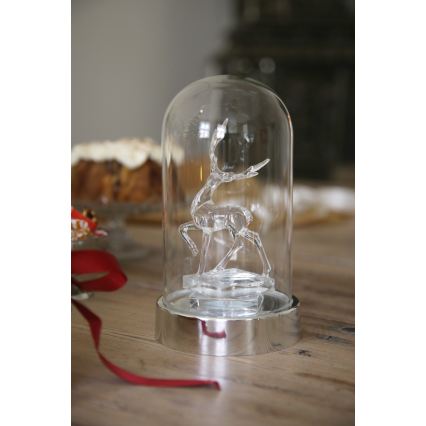 Markslöjd 706528 - Decoração de Natal LED ISLA LED/0,06W/3xAA cromado brilhante/rena