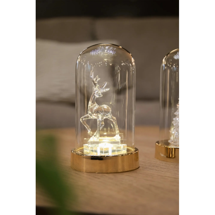 Markslöjd 706529 - LED Decoração de Natal ISLA LED/0,06W/3xAA latão/reno