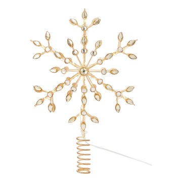 Markslöjd 706556 - LED Estrela para topo da árvore de Natal GLINA LED/2,16W/2xAA dourada