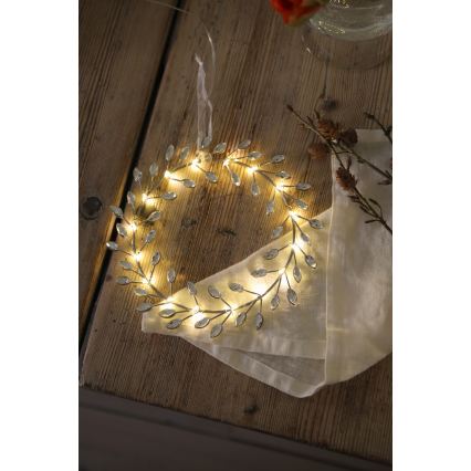 Markslöjd 706557 - Decoração de Natal LED ARIA LED/3,12W/2xAA prateada
