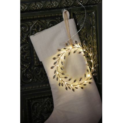 Markslöjd 706558 - Decoração de Natal LED ARIA LED/3,12W/2xAA dourada
