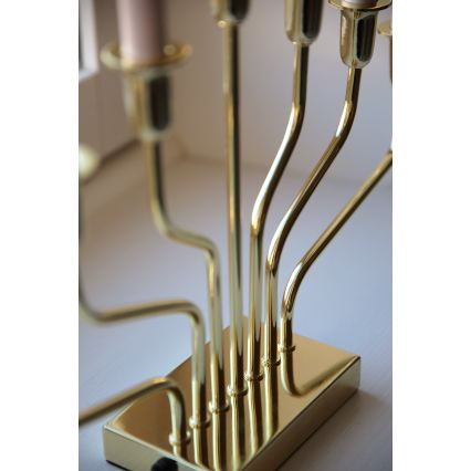Markslöjd 706561 - Candelabro de Natal BROSA 7xE10/3W/230V dourado
