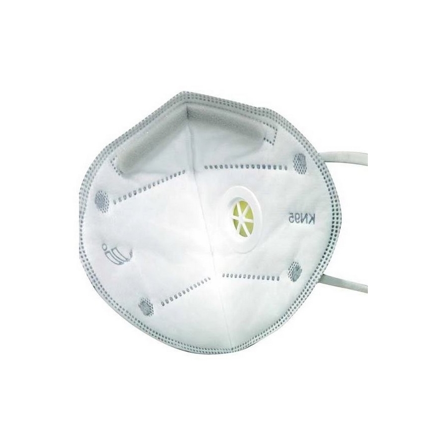 Máscara 5 camadas com válvula de exalação classe KN95 (FFP2), fibra de carbono