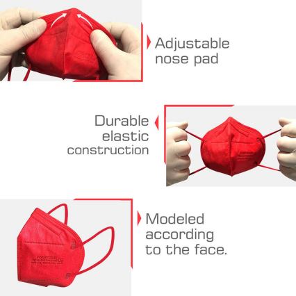 Máscara de tamanho de criança FFP2 ROSIMASK MR-12 NR rosa 100pcs
