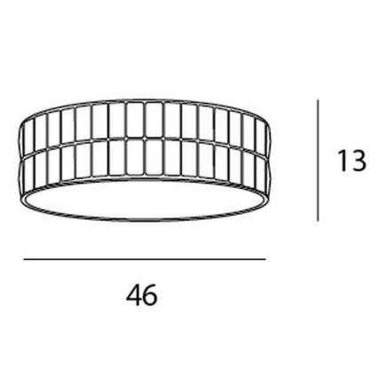 MAXLIGHT C0122 - Iluminação de teto DIAMANTE 6xG9/42W/230V diâmetro 46 cm cromado brilhante
