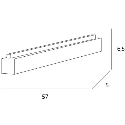 MAXLIGHT C0124D - Iluminação de teto LED com regulação LINEAR LED/18W/230V 57 cm branco