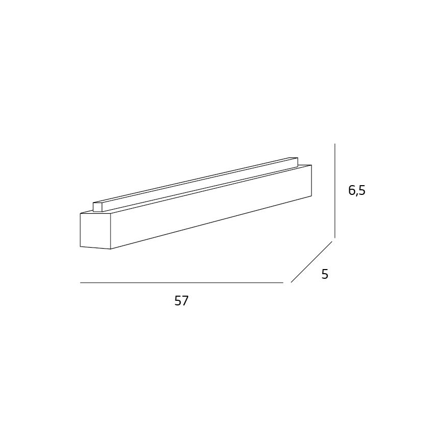 MAXLIGHT C0124D - Iluminação de teto LED com regulação LINEAR LED/18W/230V 57 cm branco