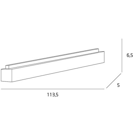 MAXLIGHT C0125D - Iluminação de teto LED com regulação LINEAR LED/36W/230V 113,5 cm branco