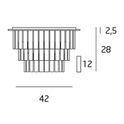 MAXLIGHT C0136 - Iluminação de teto MONACO 9xG9/40W/230V diâmetro 42 cm cromado brilhante