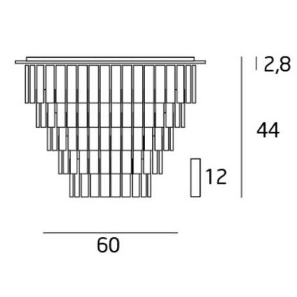 MAXLIGHT C0137 - Iluminação de teto MONACO 15xG9/40W/230V diâmetro 60 cm cromado brilhante
