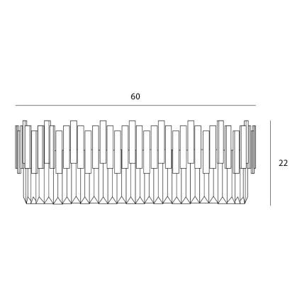 MAXLIGHT C0164 - Iluminação de teto TREND 15xE14/40W/230V diâmetro 60 cm dourado