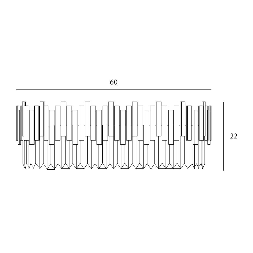 MAXLIGHT C0164 - Iluminação de teto TREND 15xE14/40W/230V diâmetro 60 cm dourado