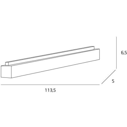 MAXLIGHT C0175 - Iluminação de teto LED LINEAR LED/36W/230V 113,5 cm preto