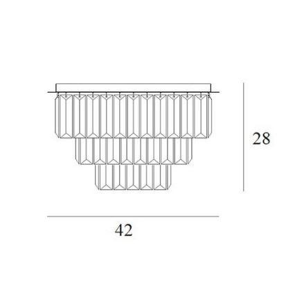 MAXLIGHT C0205 - Iluminação de teto MONACO 9xG9/40W/230V diâmetro 42 cm dourado
