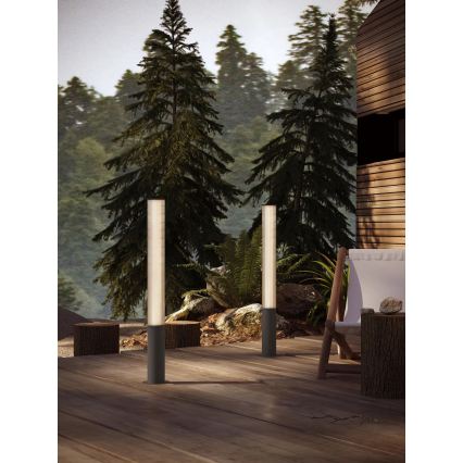 MAXLIGHT F0064 - Luminária LED para exterior GARDENIA LED/25W/230V 105 cm CRI 93 IP65 preta