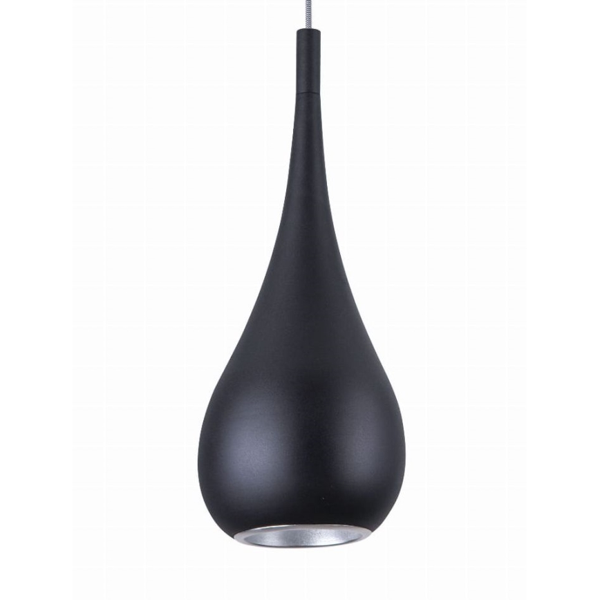 MAXLIGHT P0233 - Candeeiro suspenso DROP 1xE27/40W/230V diâmetro 20 cm preto