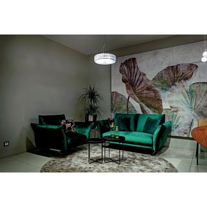 MAXLIGHT P0236 - Candeeiro suspenso DIAMANTE 5xG9/42W/230V diâmetro 38 cm cromado brilhante