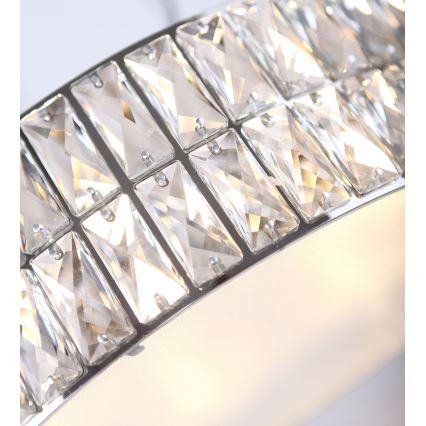 MAXLIGHT P0236 - Candeeiro suspenso DIAMANTE 5xG9/42W/230V diâmetro 38 cm cromado brilhante