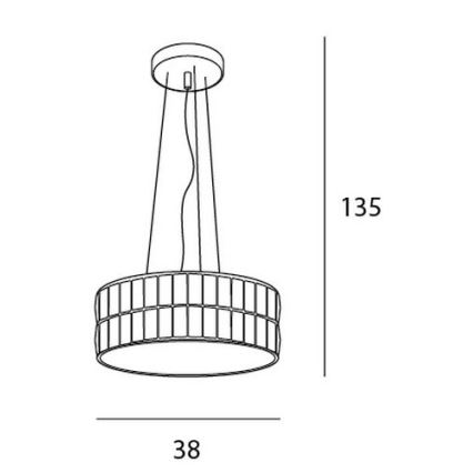MAXLIGHT P0236 - Candeeiro suspenso DIAMANTE 5xG9/42W/230V diâmetro 38 cm cromado brilhante