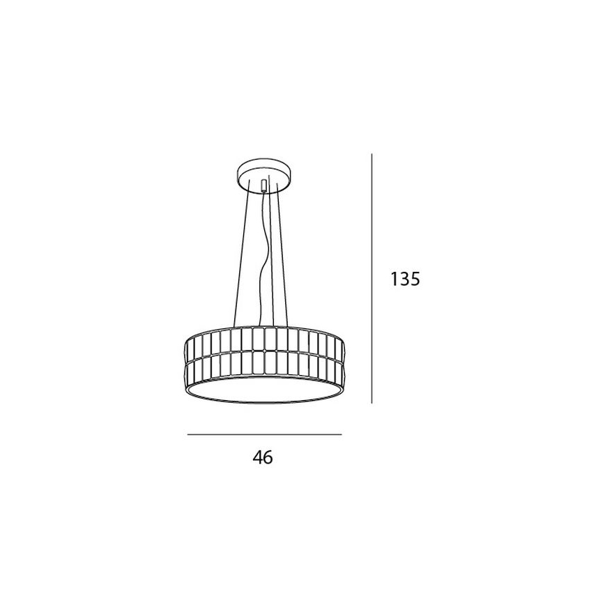 MAXLIGHT P0238 - Candeeiro suspenso DIAMANTE 6xG9/42W/230V diâmetro 46 cm cromado brilhante