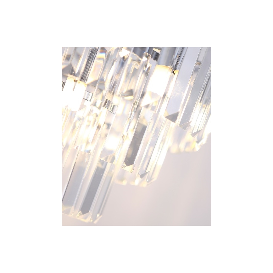 MAXLIGHT P0259 - Candeeiro suspenso MONACO 9xG9/40W/230V diâmetro 42 cm cromado brilhante