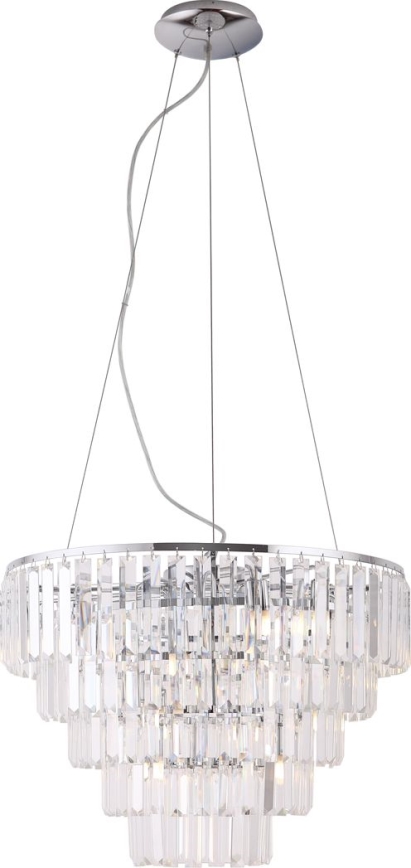 MAXLIGHT P0260 - Candeeiro suspenso MONACO 15xG9/40W/230V diâmetro 60 cm cromado brilhante