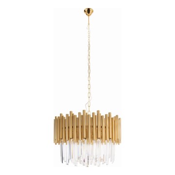 MAXLIGHT P0284 - Candeeiro suspenso VOGUE 12xE14/40W/230V diâmetro 60 cm dourado