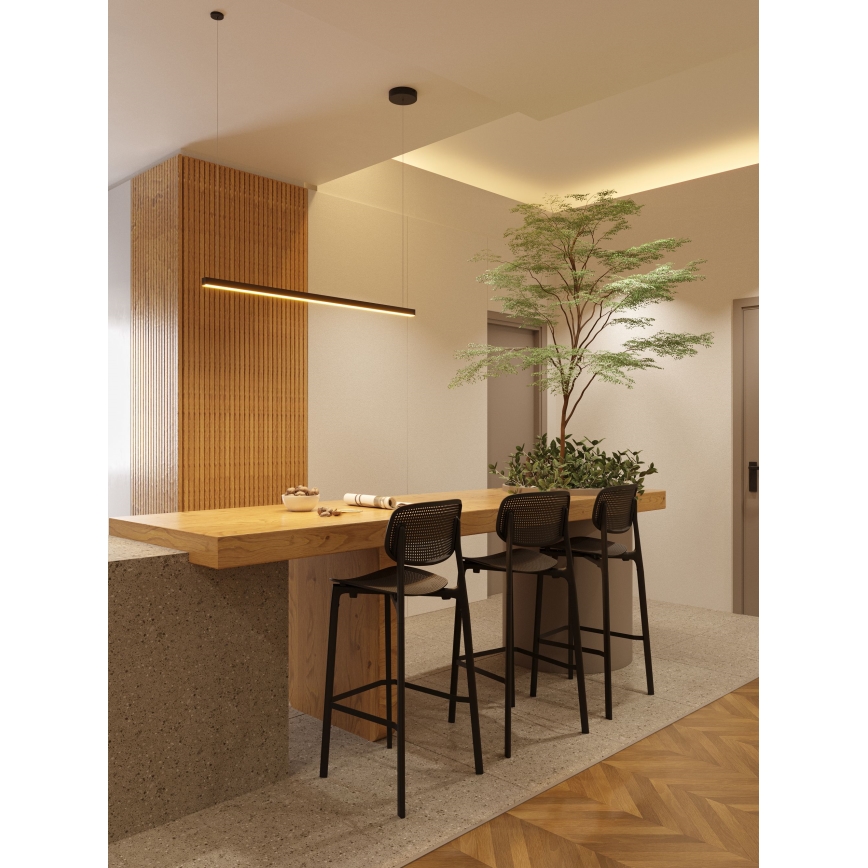 MAXLIGHT P0310 - Candeeiro suspenso LED TRIO LED/12W/230V preto