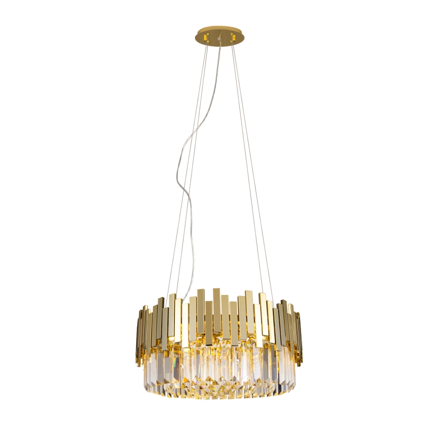 MAXLIGHT P0368 - Candeeiro suspenso TREND 8xE14/40W/230V diâmetro 45 cm dourado