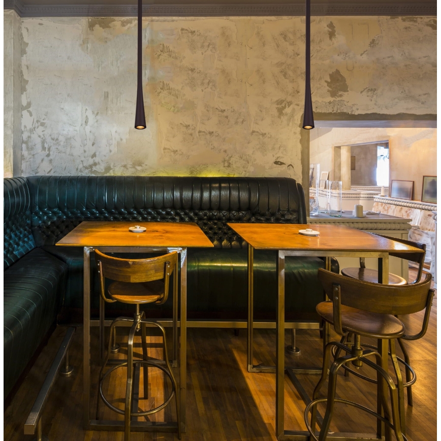 MAXLIGHT P0372 - Candeeiro suspenso LED CAFÉ LED/7W/230V diâmetro 3 cm preto