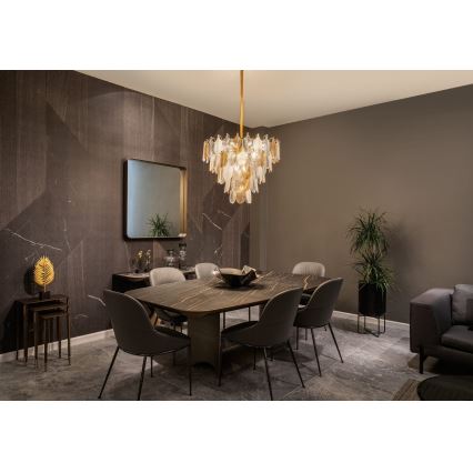 MAXLIGHT P0417 - Candeeiro suspenso ARWENA 7xE14/40W/230V diâmetro 50 cm dourado