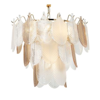 MAXLIGHT P0417 - Candeeiro suspenso ARWENA 7xE14/40W/230V diâmetro 50 cm dourado