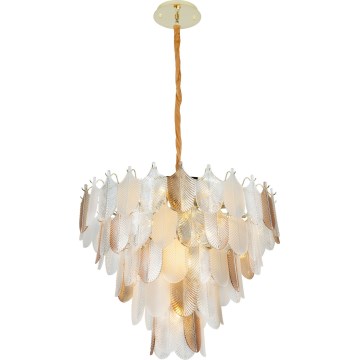 MAXLIGHT P0418 - Candeeiro suspenso ARWENA 15xE14/40W/230V diâmetro 80 cm dourado