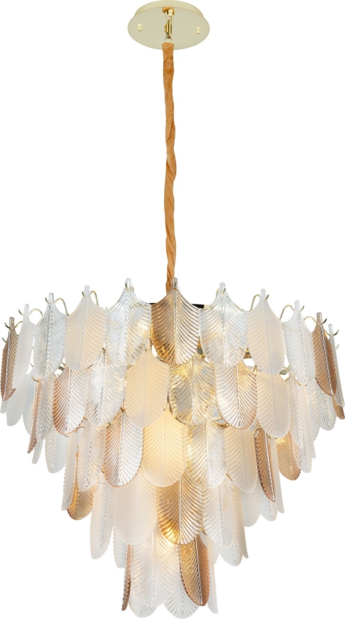 MAXLIGHT P0418 - Candeeiro suspenso ARWENA 15xE14/40W/230V diâmetro 80 cm dourado