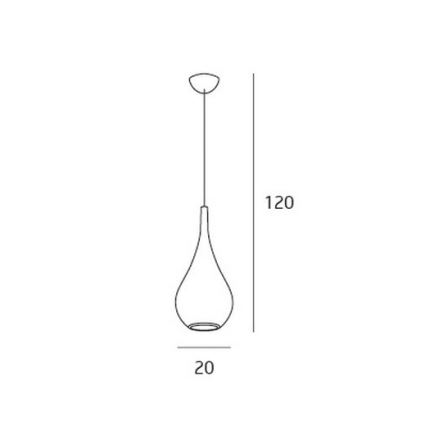 MAXLIGHT P0436 - Candeeiro suspenso DROP 1xE27/40W/230V diâmetro 20 cm dourado