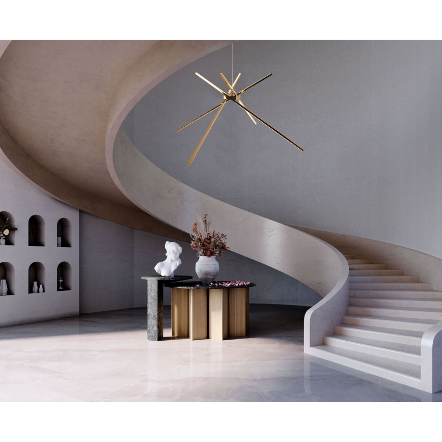 MAXLIGHT P0457 - Candeeiro suspenso LED ARANHA LED/33W/230V dourado