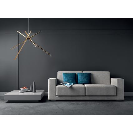 MAXLIGHT P0457 - Candeeiro suspenso LED ARANHA LED/33W/230V dourado